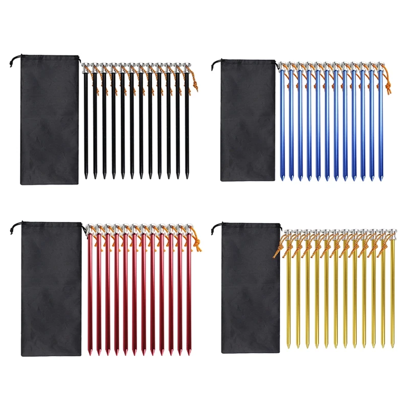 LALA 12PCS 23Cm Outdoor Tent Pegs Ground Nails With Storage Bag Windproof Nails Camping Accessories Tent Fastening
LALA 12PCS 23Cm Outdoor Tent Pegs Ground Nails With Storage Bag Windproof Nails Camping Accessories Tent Fastening
