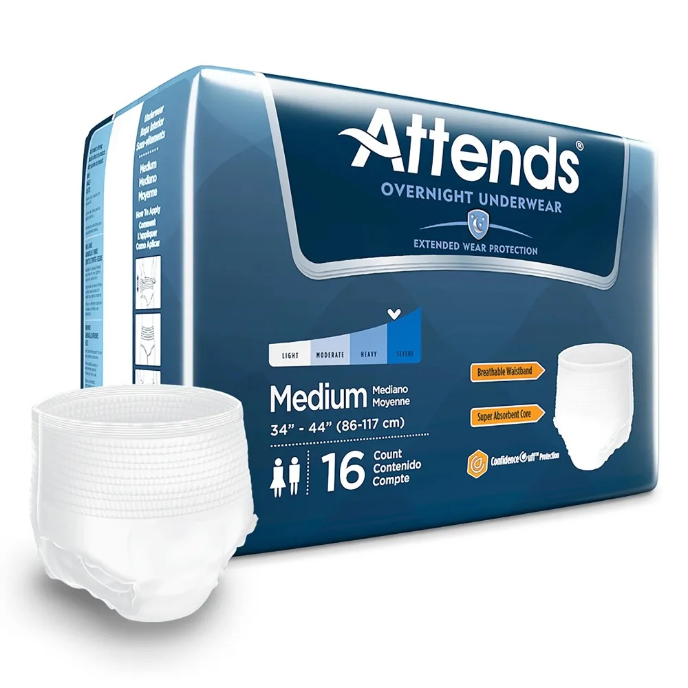 Discreet Day Or Night Extended Disposable Incontinence Underwear, Medium, 16 Count
Discreet Day Or Night Extended Disposable Incontinence Underwear, Medium, 16 Count