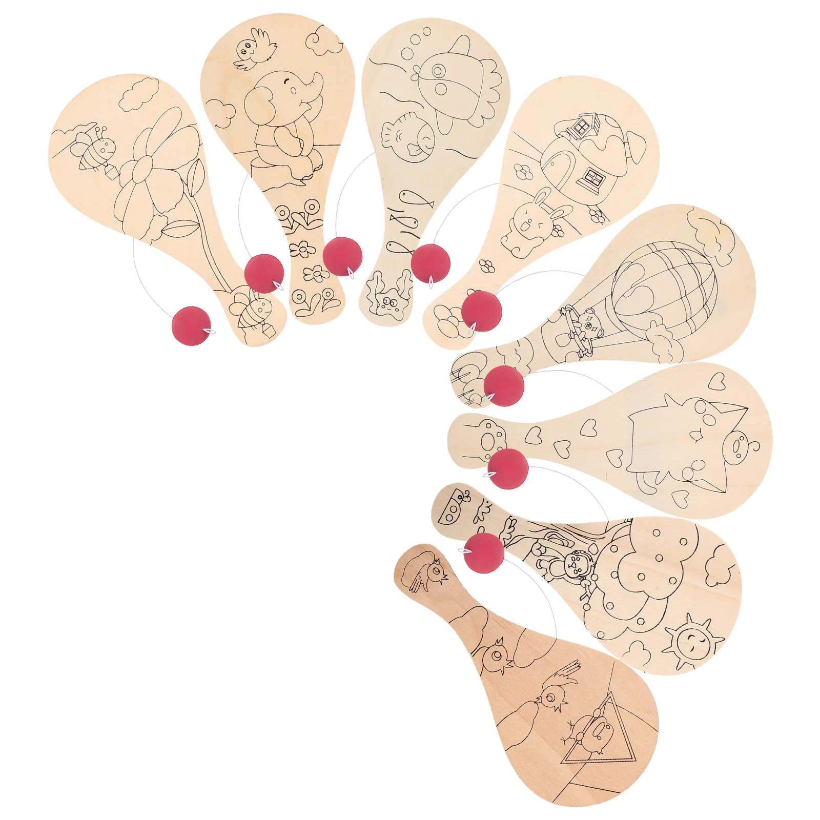 8pcs Hand Painted Wooden Paddle Toy for Kids Blank Table Tennis Racket DIY Coloring Craft Unfinished Wood Paddle Blanks Creative
8pcs Hand Painted Wooden Paddle Toy for Kids Blank Table Tennis Racket DIY Coloring Craft Unfinished Wood Paddle Blanks Creative