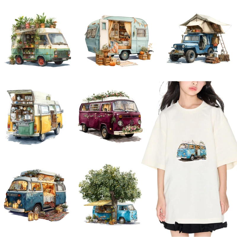 2PCS Vintage Van Adventure Scene iron on patches DTF Patches for clothes Iron-on transfers for clothing heat transfer sticker
2PCS Vintage Van Adventure Scene iron on patches DTF Patches for clothes Iron-on transfers for clothing heat transfer sticker