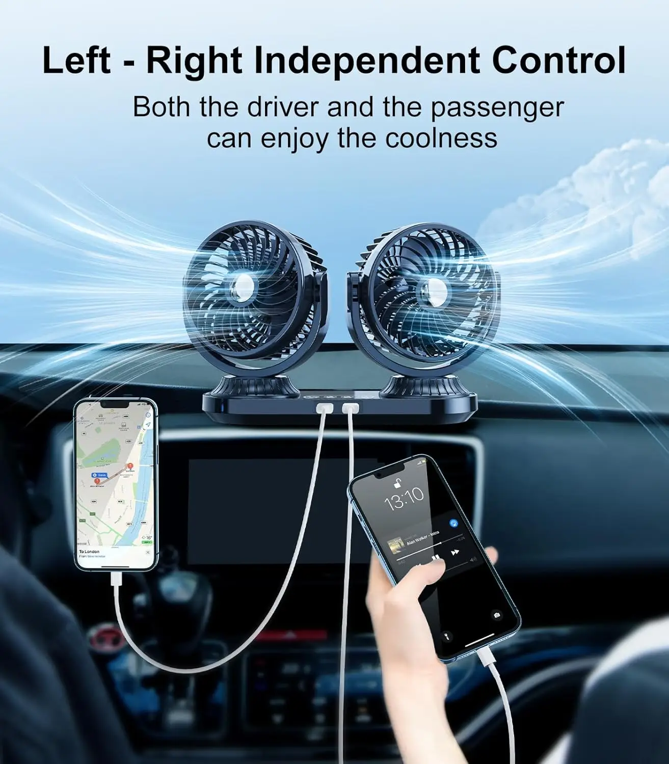 Dual Head Auto Oscillating Car Cooling Fan For Dashboard, DC 12V / 24V Cigarette Lighter Plug Car Fans That Blow Cold Air Cooler
Dual Head Auto Oscillating Car Cooling Fan For Dashboard, DC 12V / 24V Cigarette Lighter Plug Car Fans That Blow Cold Air Cooler