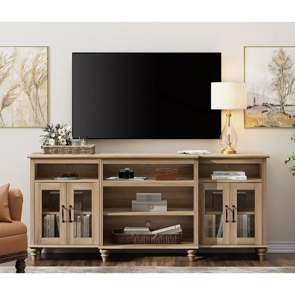 Oak 70'' TV Stand with Glass Door Cabinet and Storage for Living Room & Bedroom
Oak 70'' TV Stand with Glass Door Cabinet and Storage for Living Room & Bedroom