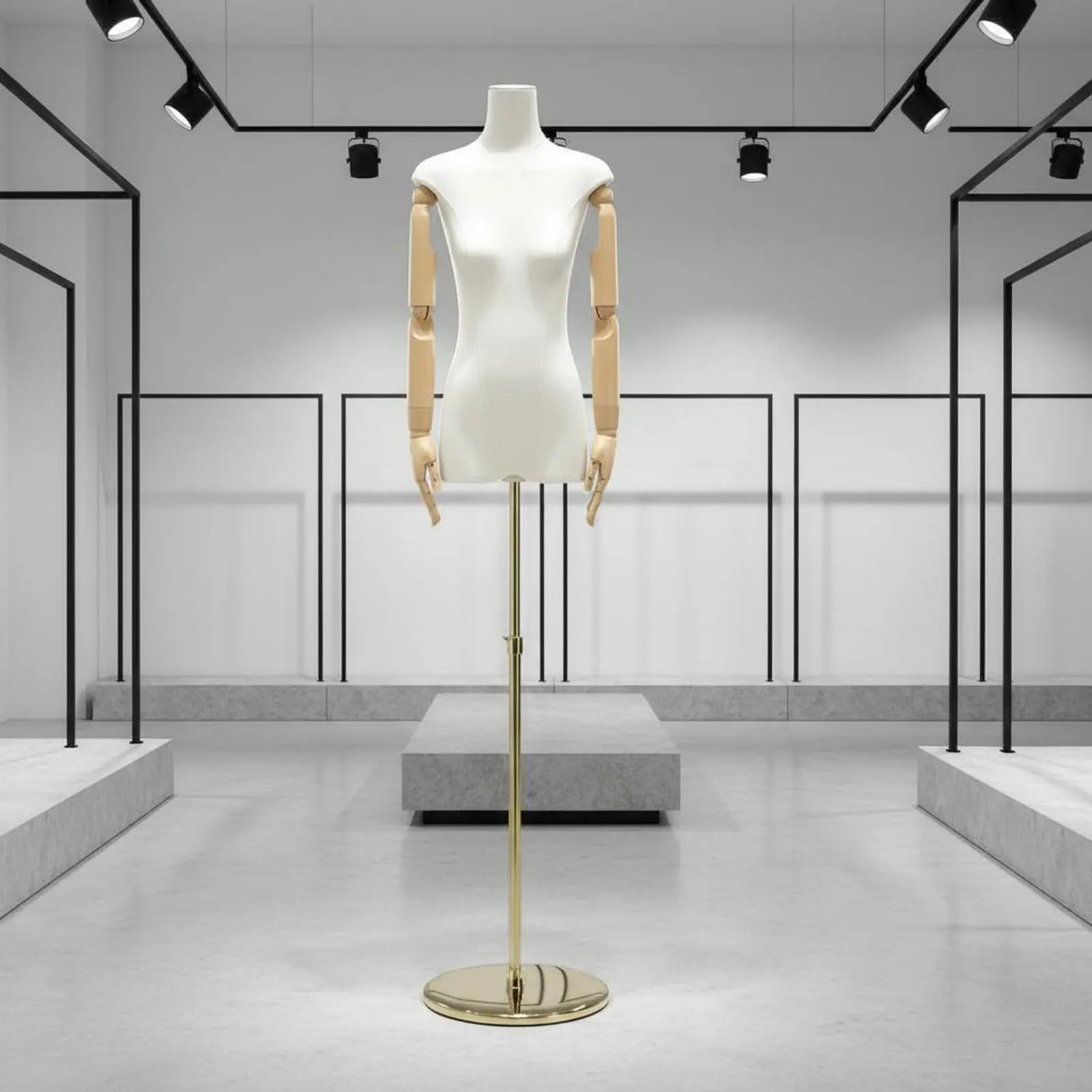 Window Display Mannequin Clothing Showcase Female Mannequin Stand Clothes Display Model Adjustable Height Dress Form for Tailors
Window Display Mannequin Clothing Showcase Female Mannequin Stand Clothes Display Model Adjustable Height Dress Form for Tailors