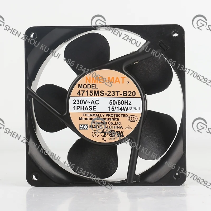 cooling fan 4715MS-23T-B20 Original Mebea NMB 220V 200V 240V AC 230V 15/14W DC EC 12038 120X120X38MM 12CM cabinet Aluminum frame
cooling fan 4715MS-23T-B20 Original Mebea NMB 220V 200V 240V AC 230V 15/14W DC EC 12038 120X120X38MM 12CM cabinet Aluminum frame