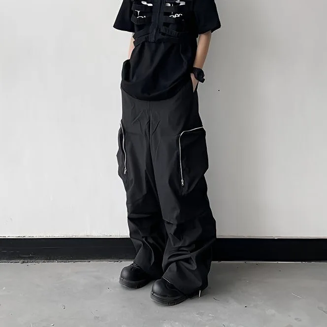 Trendy Brand Zipper Multi Pocket Oversized Casual Elastic Waist Trousers for Men Loose Retro Neutral Hip-hop Design Cargo Pants
Trendy Brand Zipper Multi Pocket Oversized Casual Elastic Waist Trousers for Men Loose Retro Neutral Hip-hop Design Cargo Pants