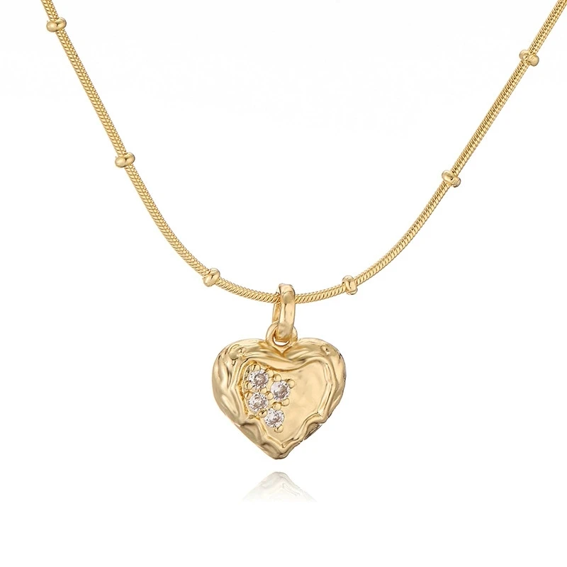 2024 New Women's Necklace Plated with 18k Gold Zircon Folded Heart shaped Little Bee Fashion Jewelry Party Accessories
2024 New Women's Necklace Plated with 18k Gold Zircon Folded Heart shaped Little Bee Fashion Jewelry Party Accessories