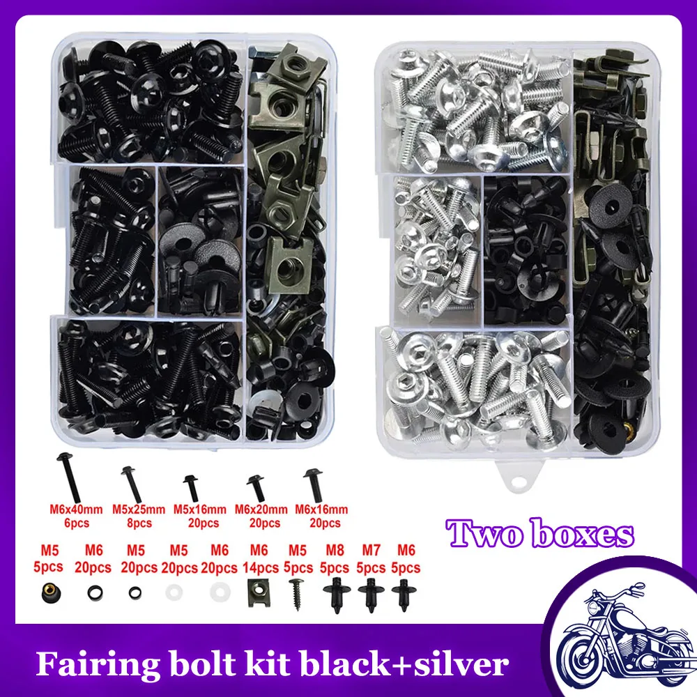 Two-piece set 195pcs Body Fairing Bolt Compatible GSXR 600 1000 Bandit 1200 1250S V-Strom SV Hayabusa RG GS Katana 750 TL 1000S
Two-piece set 195pcs Body Fairing Bolt Compatible GSXR 600 1000 Bandit 1200 1250S V-Strom SV Hayabusa RG GS Katana 750 TL 1000S