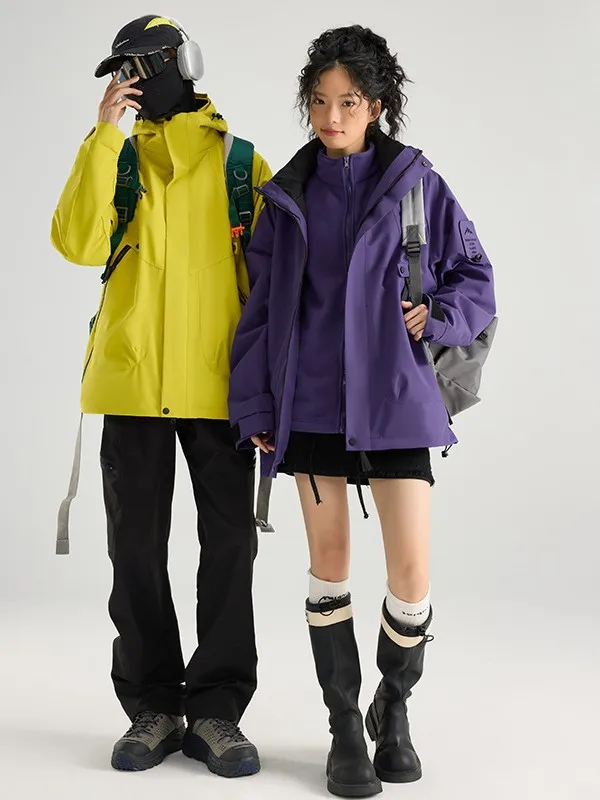 Men's three-in-one windproof and waterproof thickened mountaineering suit, women's jacket, detachable work clothes, custom-made
Men's three-in-one windproof and waterproof thickened mountaineering suit, women's jacket, detachable work clothes, custom-made