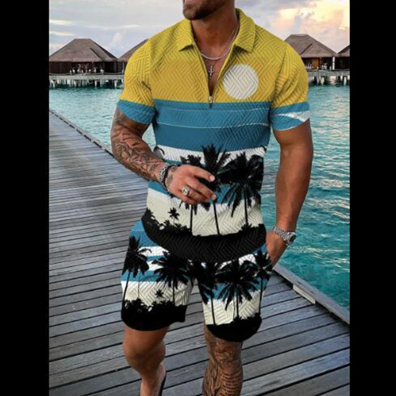 2022 New Summer Men Sport Suit 2 Piece Sets Short Sleeve Polo Shirt Men Short Pant Male Coconut Tree Casual Oversized Clothes
2022 New Summer Men Sport Suit 2 Piece Sets Short Sleeve Polo Shirt Men Short Pant Male Coconut Tree Casual Oversized Clothes