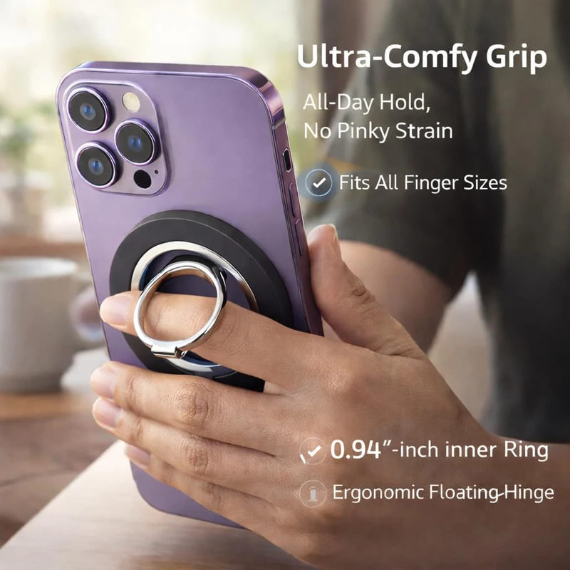 Magnetic Phone Ring Grip Holder Compatible for Magsafe 360° Rotating with Smooth Damping Finger Ring Holder for iPhone
Magnetic Phone Ring Grip Holder Compatible for Magsafe 360° Rotating with Smooth Damping Finger Ring Holder for iPhone