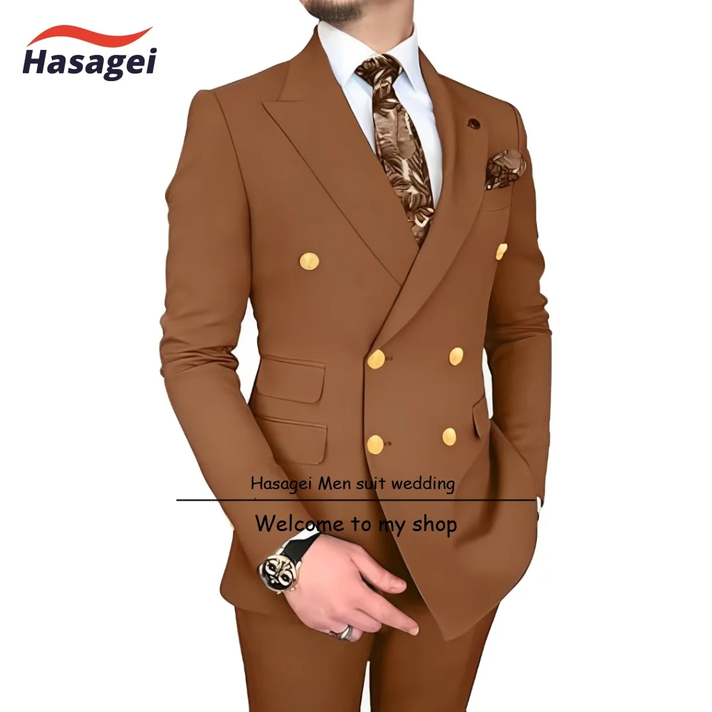 Double Breasted Suits for Men 2 Piece Slim Fit Peak Lapel Blazer Pants Suit Set Business Party Men's Suits
Double Breasted Suits for Men 2 Piece Slim Fit Peak Lapel Blazer Pants Suit Set Business Party Men's Suits