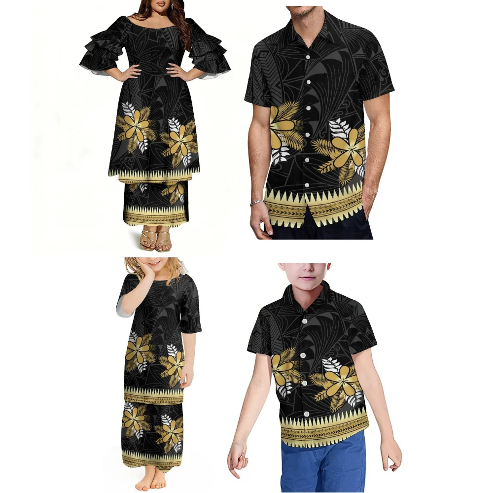 Summer Samoa Tonga Fiji Family Set Women'S Puletasi Dress Men'S Hawaiian Shirt Festival Party Floral Print Clothing
Summer Samoa Tonga Fiji Family Set Women'S Puletasi Dress Men'S Hawaiian Shirt Festival Party Floral Print Clothing