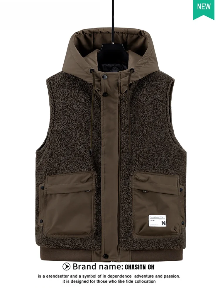 Outdoor Men's Lamb Velvet Vest Thiened Fce Autumn Winter Faion Couple's oulder ake Fce Vest Thi Workwear Jaet
Outdoor Men's Lamb Velvet Vest Thiened Fce Autumn Winter Faion Couple's oulder ake Fce Vest Thi Workwear Jaet