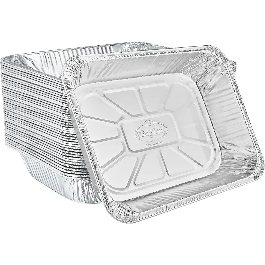 Aluminum Pans Half Size 9x13 100 Pack Super Heavy Duty Disposable Foil Pans For Baking Roasting and Chafing Bulk Quantity for C
Aluminum Pans Half Size 9x13 100 Pack Super Heavy Duty Disposable Foil Pans For Baking Roasting and Chafing Bulk Quantity for C