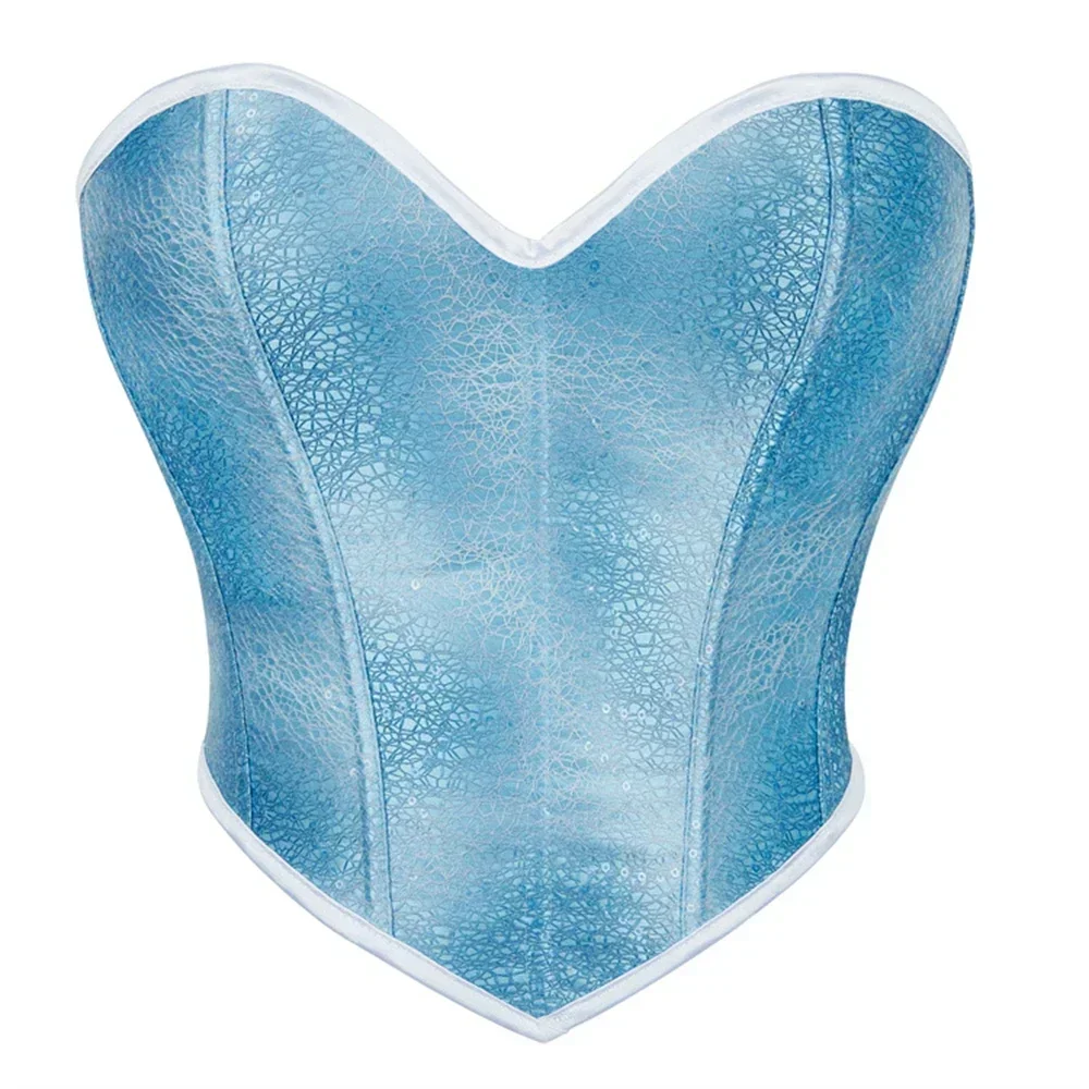 Women Blue Overbust Corset Crop Tops Side Zipper Lace-up Lingerie Slimming Strapless Summer Streets Hot Sexy Bustiers
Women Blue Overbust Corset Crop Tops Side Zipper Lace-up Lingerie Slimming Strapless Summer Streets Hot Sexy Bustiers