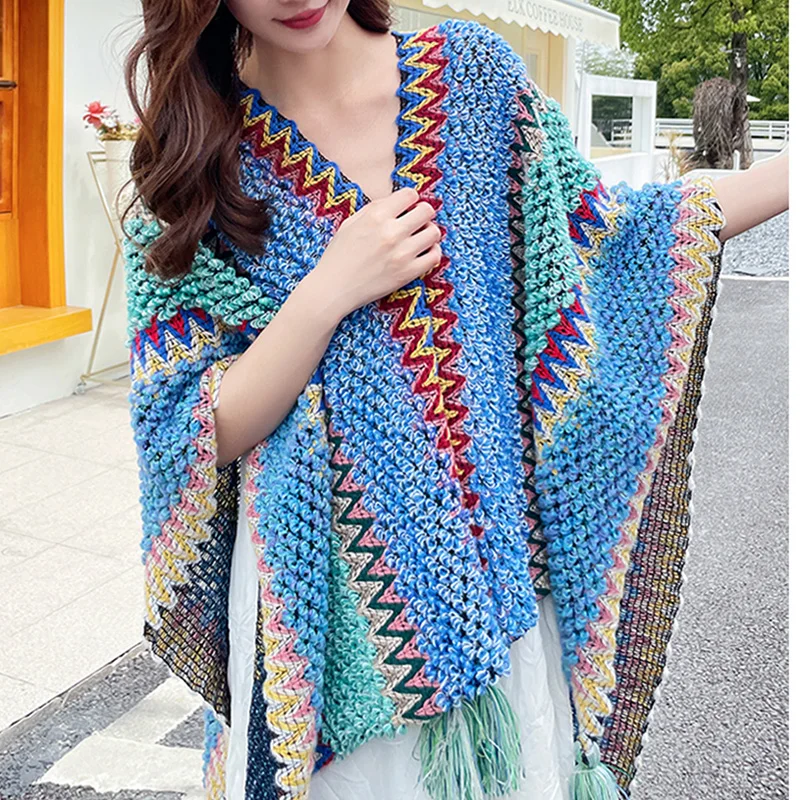 2024 Retro rectangular woolen contrasting Women's shawl tribe national style Travel scarf cloak Shoulder patting
2024 Retro rectangular woolen contrasting Women's shawl tribe national style Travel scarf cloak Shoulder patting