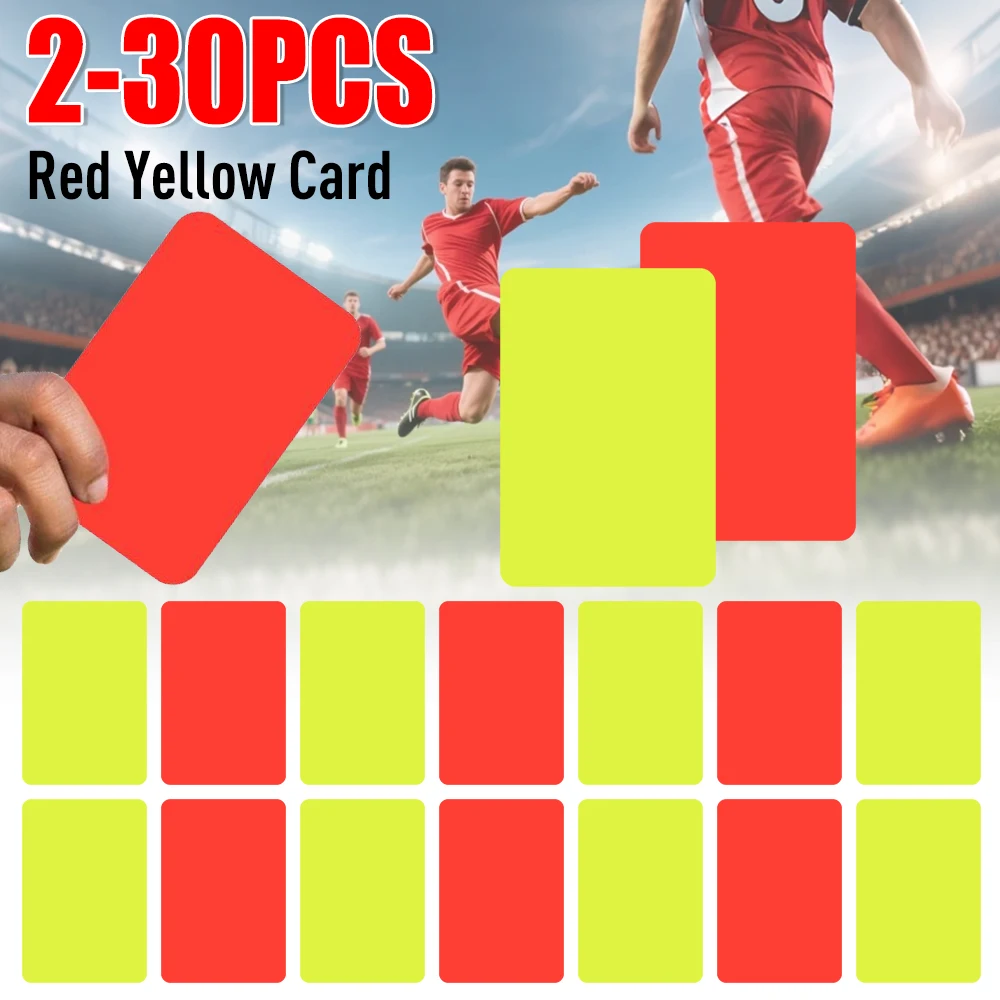 2-30PCS Soccer Referee Red Yellow Cards Football Referee Kit 8x11cm Football Match Training Referee Tool Football Accessories
2-30PCS Soccer Referee Red Yellow Cards Football Referee Kit 8x11cm Football Match Training Referee Tool Football Accessories