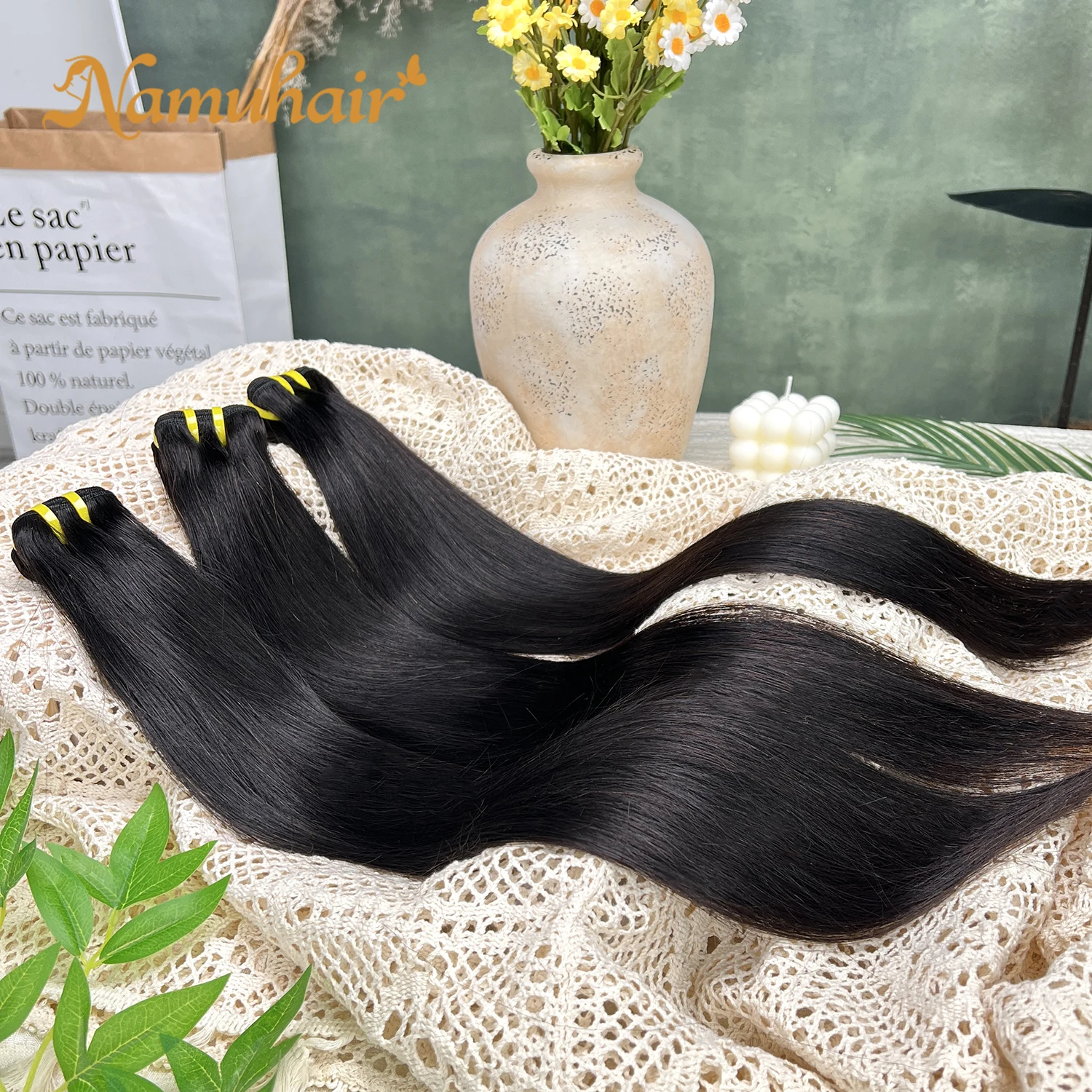 100% Real Human Hair Weave Bundles 10-36 Inch Straight Bundles Double Weft Virgin Vietnamese Human Hair Extensions 100G/Bundle
100% Real Human Hair Weave Bundles 10-36 Inch Straight Bundles Double Weft Virgin Vietnamese Human Hair Extensions 100G/Bundle