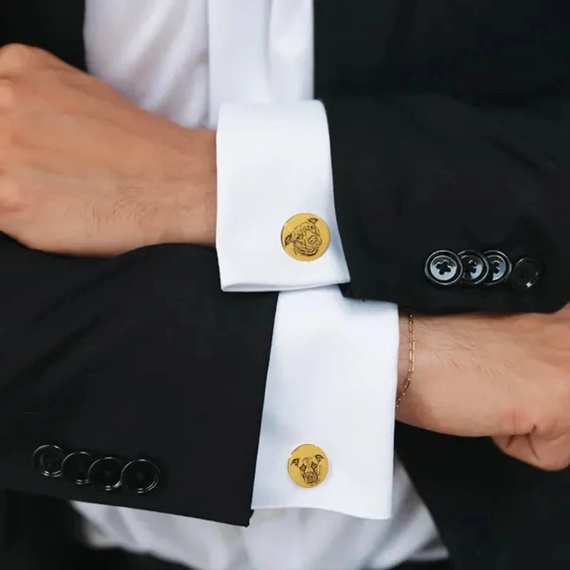 Custom Personalized Engrave Pet Portrait Cufflinks Valentines Day Gift Memorial Cuff Stainless Steel Suit Jewelry Accessory 
Custom Personalized Engrave Pet Portrait Cufflinks Valentines Day Gift Memorial Cuff Stainless Steel Suit Jewelry Accessory