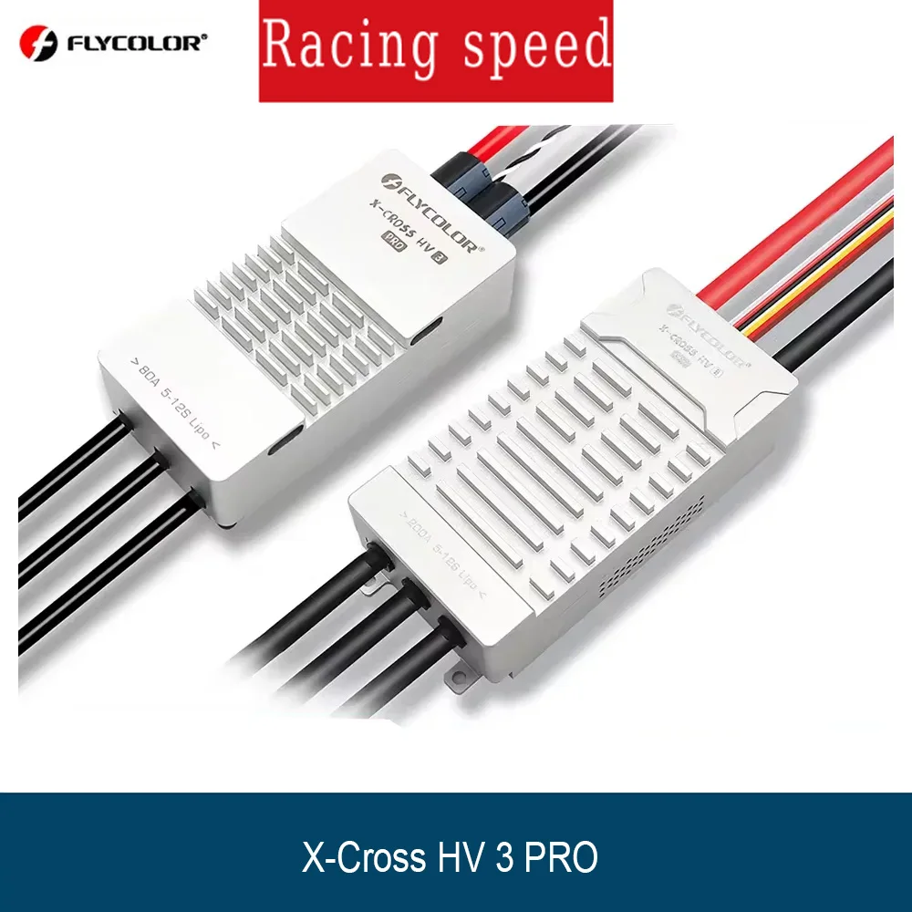 Flycolor X-CROSS HV3 PRO 80A 200A ESC 5-12S BLHeli-32 Dshot Proshot 64MHz ARM 32-Bit Speed Controller for RC FPV Racing Drone
Flycolor X-CROSS HV3 PRO 80A 200A ESC 5-12S BLHeli-32 Dshot Proshot 64MHz ARM 32-Bit Speed Controller for RC FPV Racing Drone