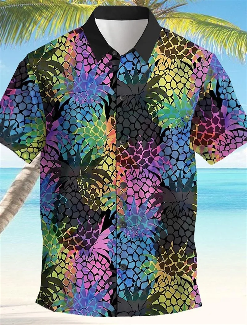 Pineapple Tropical Graphic Beach Shirts For Men Summer Casual Short Sleeve Holiday Aloha Shirt New In Men's Surfing Shirt Top
Pineapple Tropical Graphic Beach Shirts For Men Summer Casual Short Sleeve Holiday Aloha Shirt New In Men's Surfing Shirt Top