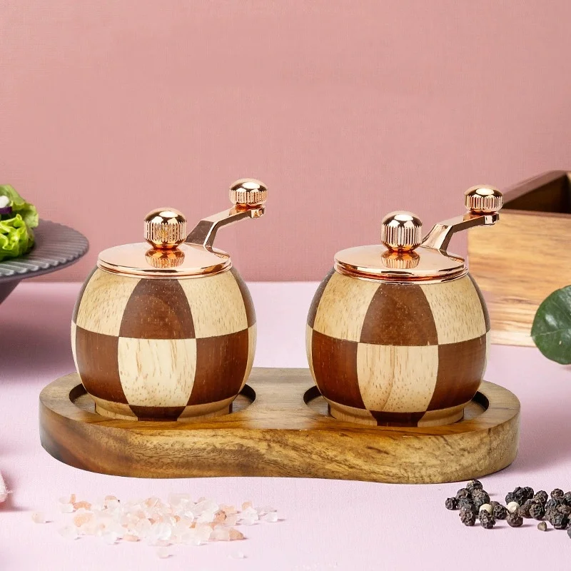 Wood Salt Pepper Mill Hand Operated Mini Ceramic Core Grinder Pepper And Salt Shakers Multipurpose Grinder BBQ Kitchen Tools
Wood Salt Pepper Mill Hand Operated Mini Ceramic Core Grinder Pepper And Salt Shakers Multipurpose Grinder BBQ Kitchen Tools