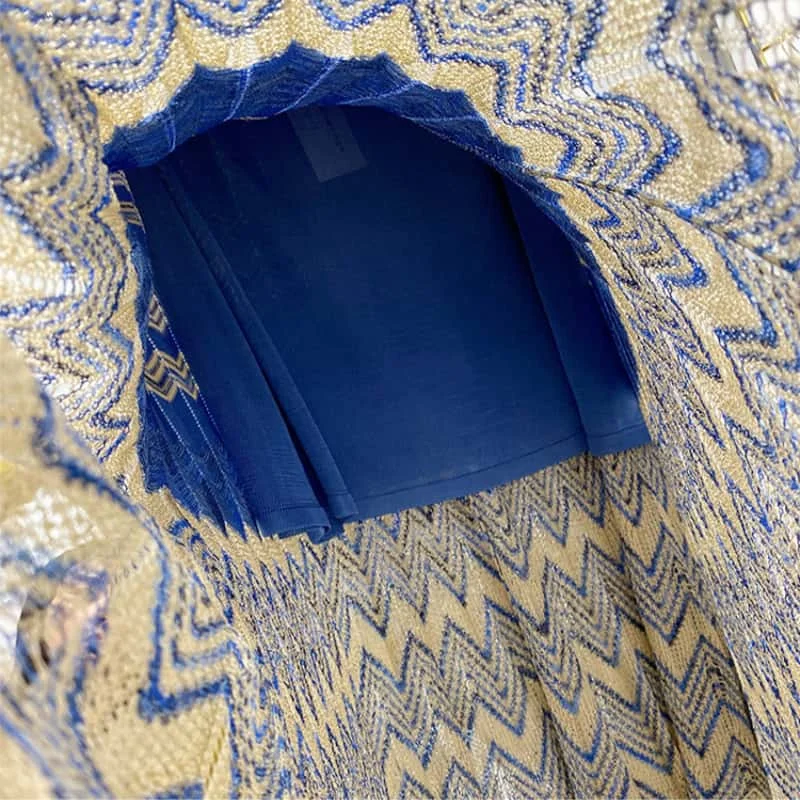 Wave Striped Printing Fashion Two Piece Set Knitted Women's V Neck Short Sleeve Top Crop Cardigan or High Waist Mid Length Skirt
Wave Striped Printing Fashion Two Piece Set Knitted Women's V Neck Short Sleeve Top Crop Cardigan or High Waist Mid Length Skirt