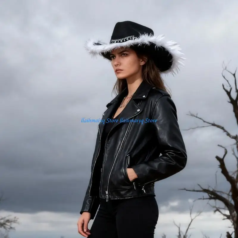 573B Eye-catching Bride Hat Heavy Duty Crystal Rhinestones Cowboy Hats for Live Show
573B Eye-catching Bride Hat Heavy Duty Crystal Rhinestones Cowboy Hats for Live Show