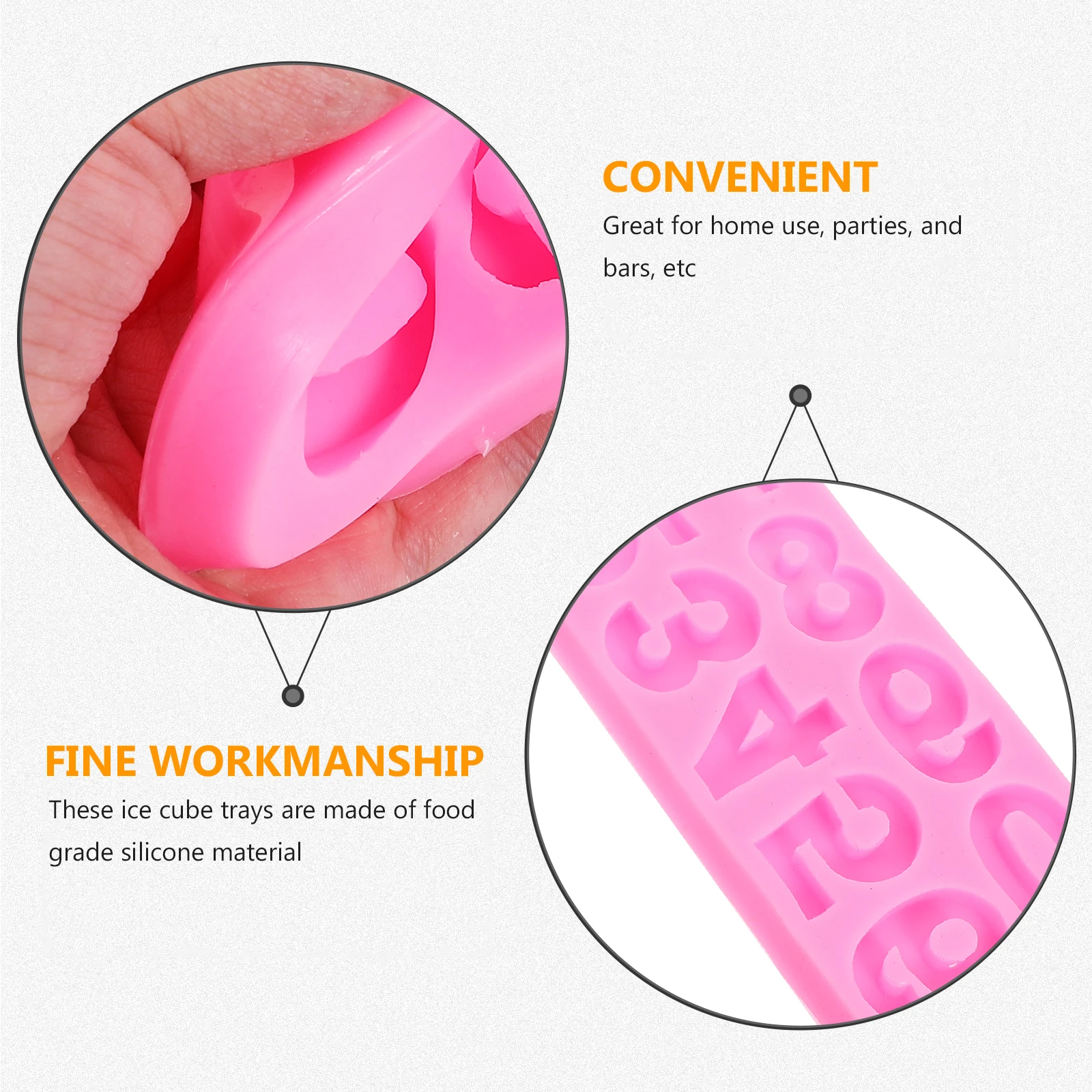3pcs Cube Food Grade Silicone Making Mold For Whiskey Wine Cocktail Independent Compartments Numeral Shaped Ice Lattice Mold
3pcs Cube Food Grade Silicone Making Mold For Whiskey Wine Cocktail Independent Compartments Numeral Shaped Ice Lattice Mold