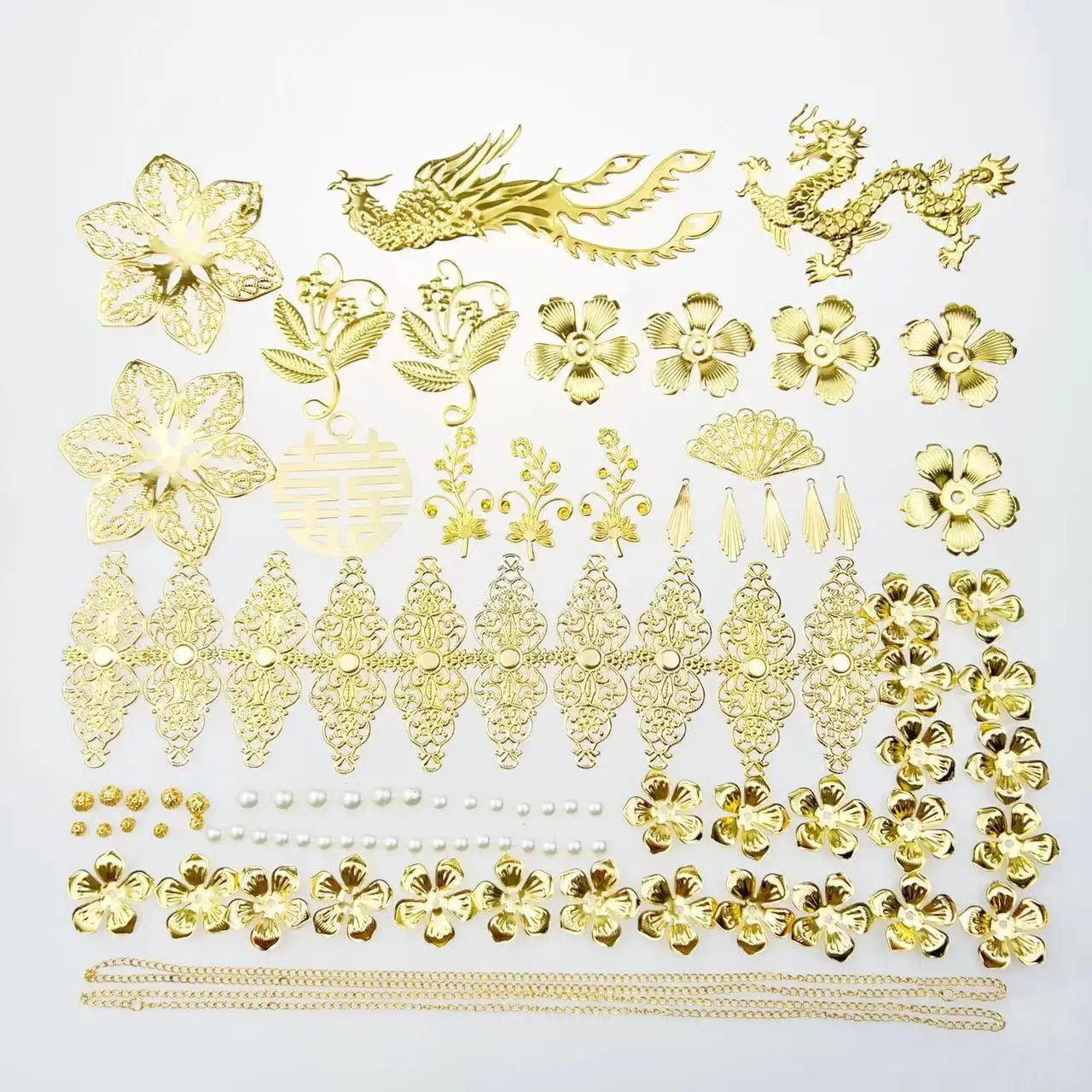2Set Mixed style Metal Pearl Hollow Flower Film Beads Chain For Sewing Cosplay Costume Ancient Bride Hair Headwear Bag Clothes
2Set Mixed style Metal Pearl Hollow Flower Film Beads Chain For Sewing Cosplay Costume Ancient Bride Hair Headwear Bag Clothes