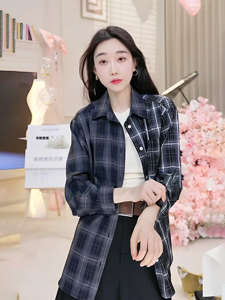 OUDOCKEE Plaid Long Sleeve Shirt Coat Women's Spring 2026 New Design Turn-down Collar Elegant Top Polyester Fiber Commute Style
OUDOCKEE Plaid Long Sleeve Shirt Coat Women's Spring 2026 New Design Turn-down Collar Elegant Top Polyester Fiber Commute Style