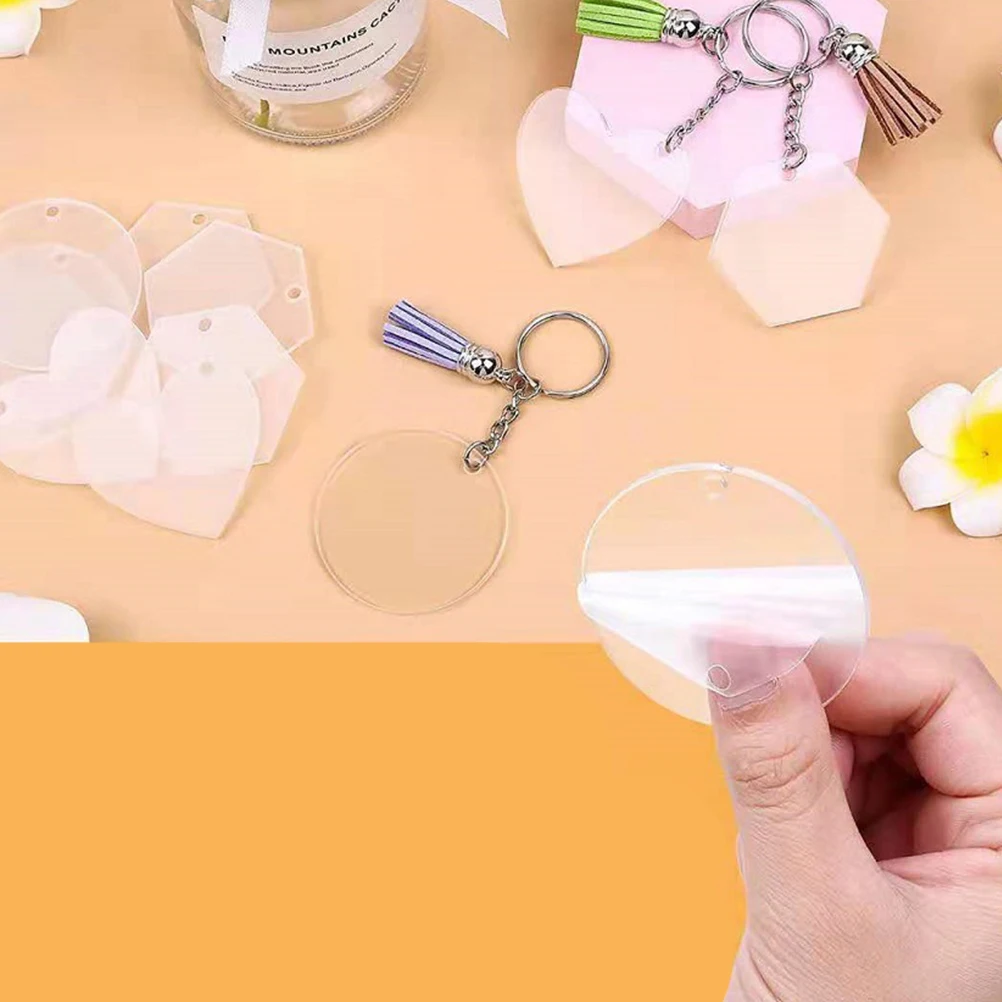 120 Pieces Acrylic Keychain Set Blank Accessories DIY Keychains Decorative Pendents H made Craft Kit Multi Function
120 Pieces Acrylic Keychain Set Blank Accessories DIY Keychains Decorative Pendents H made Craft Kit Multi Function