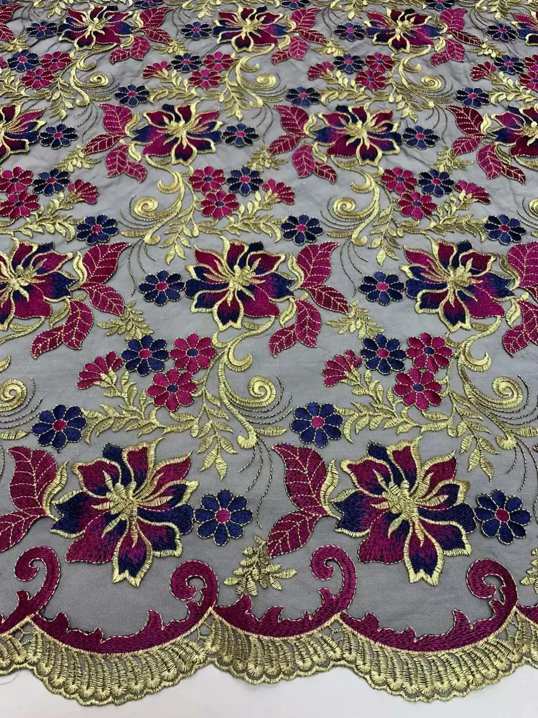 Beautiful Africa Nigerian Fabric Lace With Golden Thread Embroidery French Mesh Yarn Fabric For DIY Ladies's Dress Party
Beautiful Africa Nigerian Fabric Lace With Golden Thread Embroidery French Mesh Yarn Fabric For DIY Ladies's Dress Party