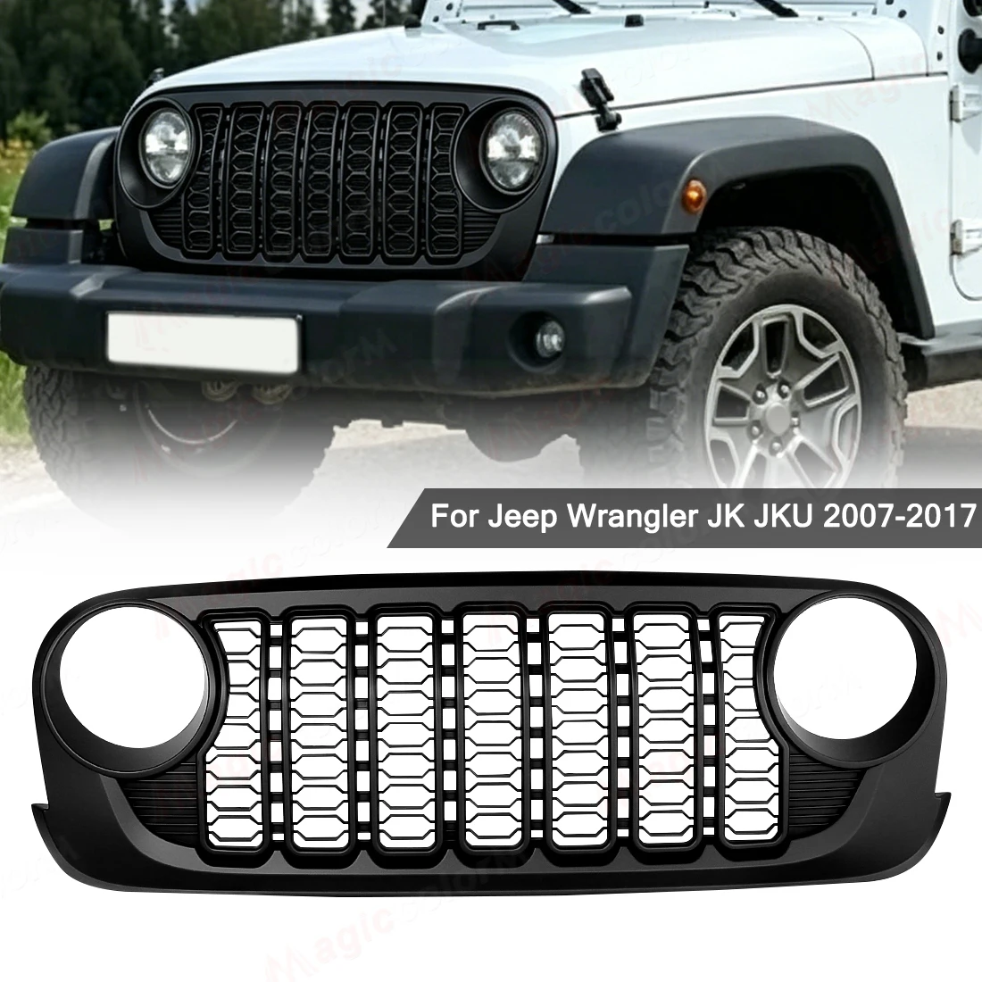 Car Front Bumper Mesh Racing Grill For Jeep Wrangler JK JKU 2007 2008 2009 2010-2017 ABS Black Middle Grille Cover Accessories
Car Front Bumper Mesh Racing Grill For Jeep Wrangler JK JKU 2007 2008 2009 2010-2017 ABS Black Middle Grille Cover Accessories