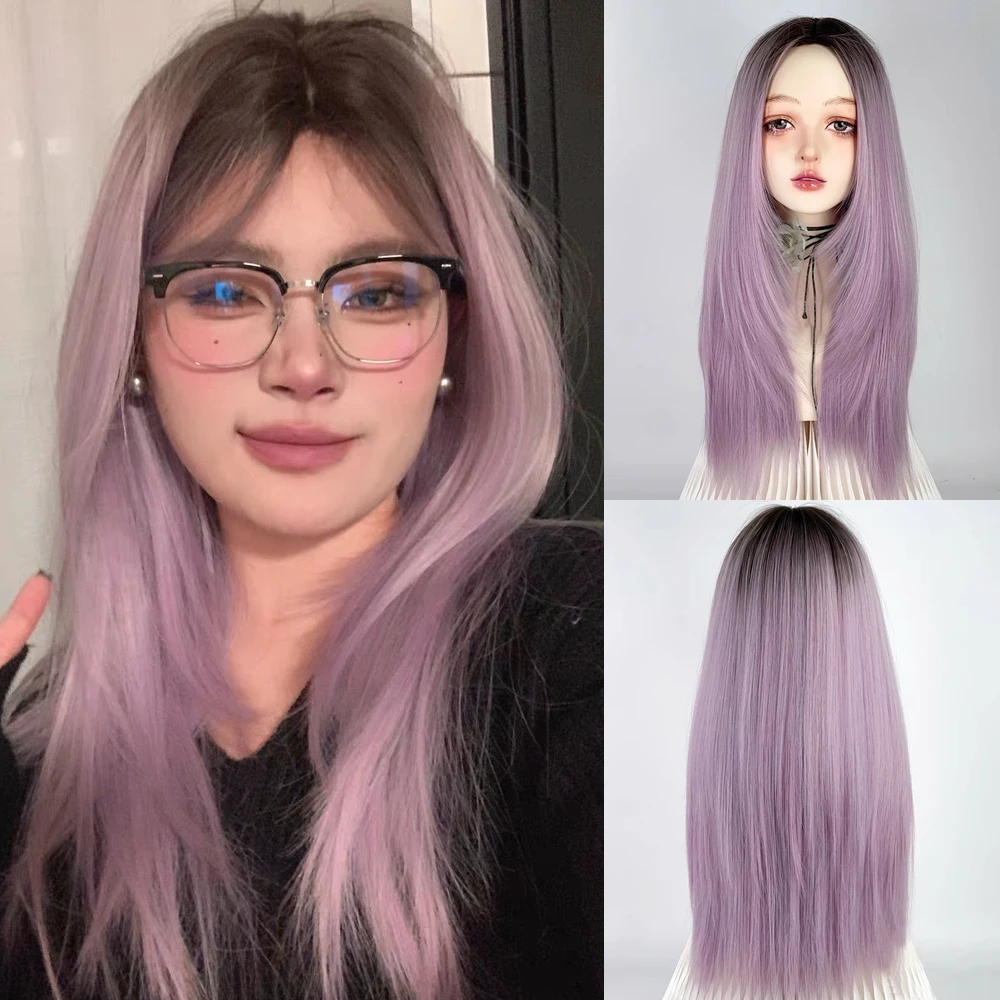 Synthetic Long Purple Mixed Wig Middle Part Lolita Cosplay Natural Fluffy Women Hair Heat Resistant Wig for Daily Party
Synthetic Long Purple Mixed Wig Middle Part Lolita Cosplay Natural Fluffy Women Hair Heat Resistant Wig for Daily Party