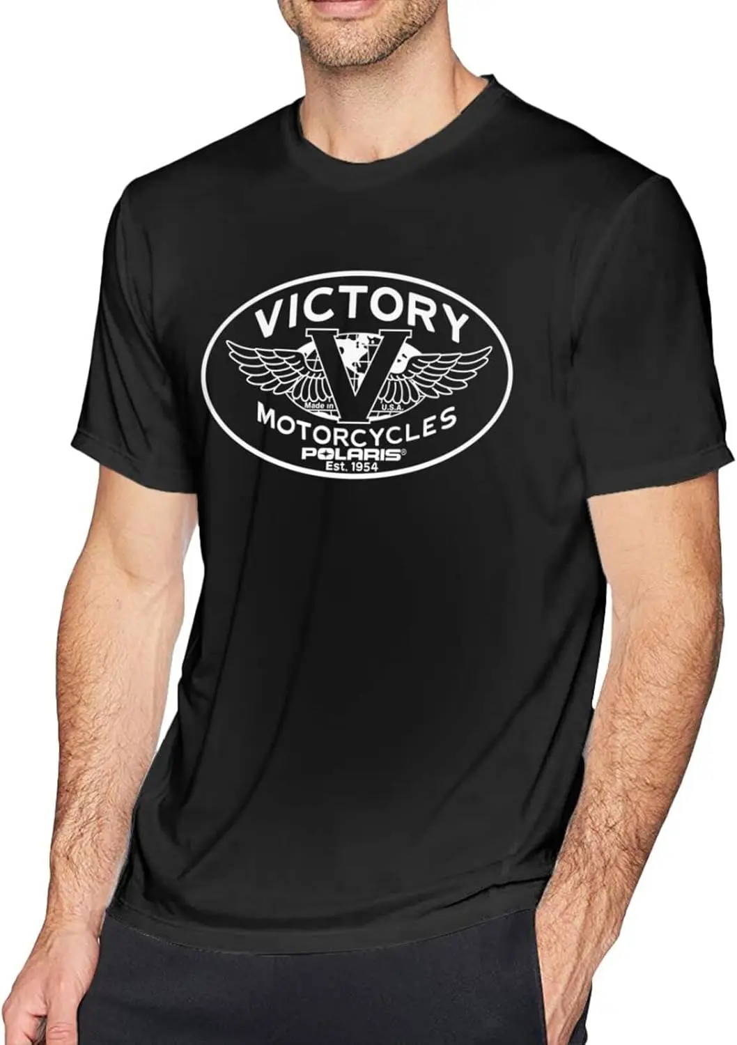 Victory of Motorcycles Men's Shirt Sports Crew Neck T-Shirt Short Sleeve Black
Victory of Motorcycles Men's Shirt Sports Crew Neck T-Shirt Short Sleeve Black