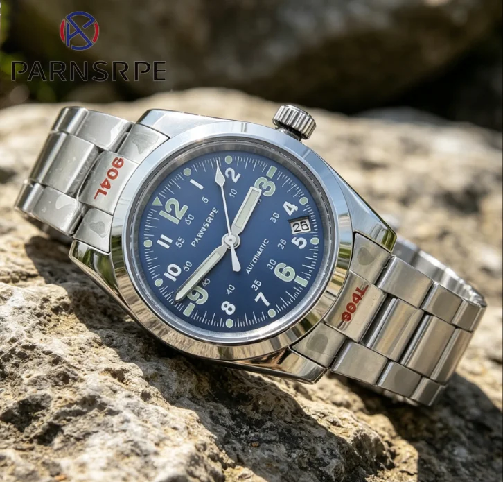 New 39mm Steel NH35 Automatic Watch for Men Vintage numerals dial Luminous Mechanical Wristwatch Sapphire Crystal Date
New 39mm Steel NH35 Automatic Watch for Men Vintage numerals dial Luminous Mechanical Wristwatch Sapphire Crystal Date