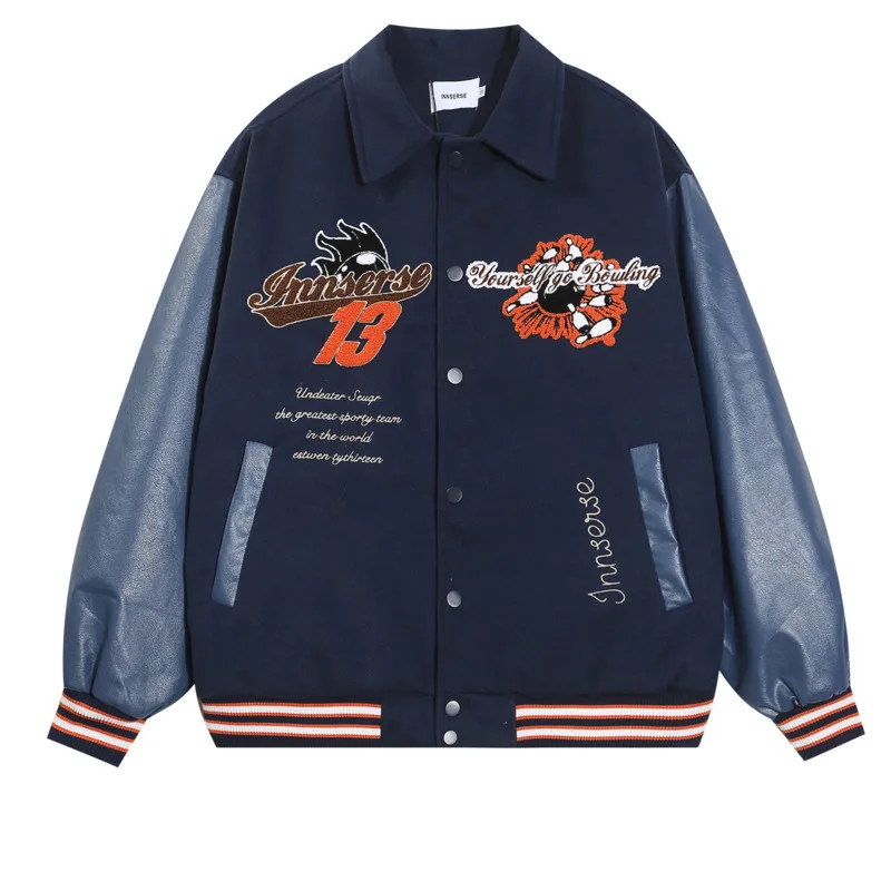 Autumn and Winter Fashion Versatile Brand Embroidered Jacket Jacket for Men and Women, Loose Casual Baseball Jacket for Couples
Autumn and Winter Fashion Versatile Brand Embroidered Jacket Jacket for Men and Women, Loose Casual Baseball Jacket for Couples