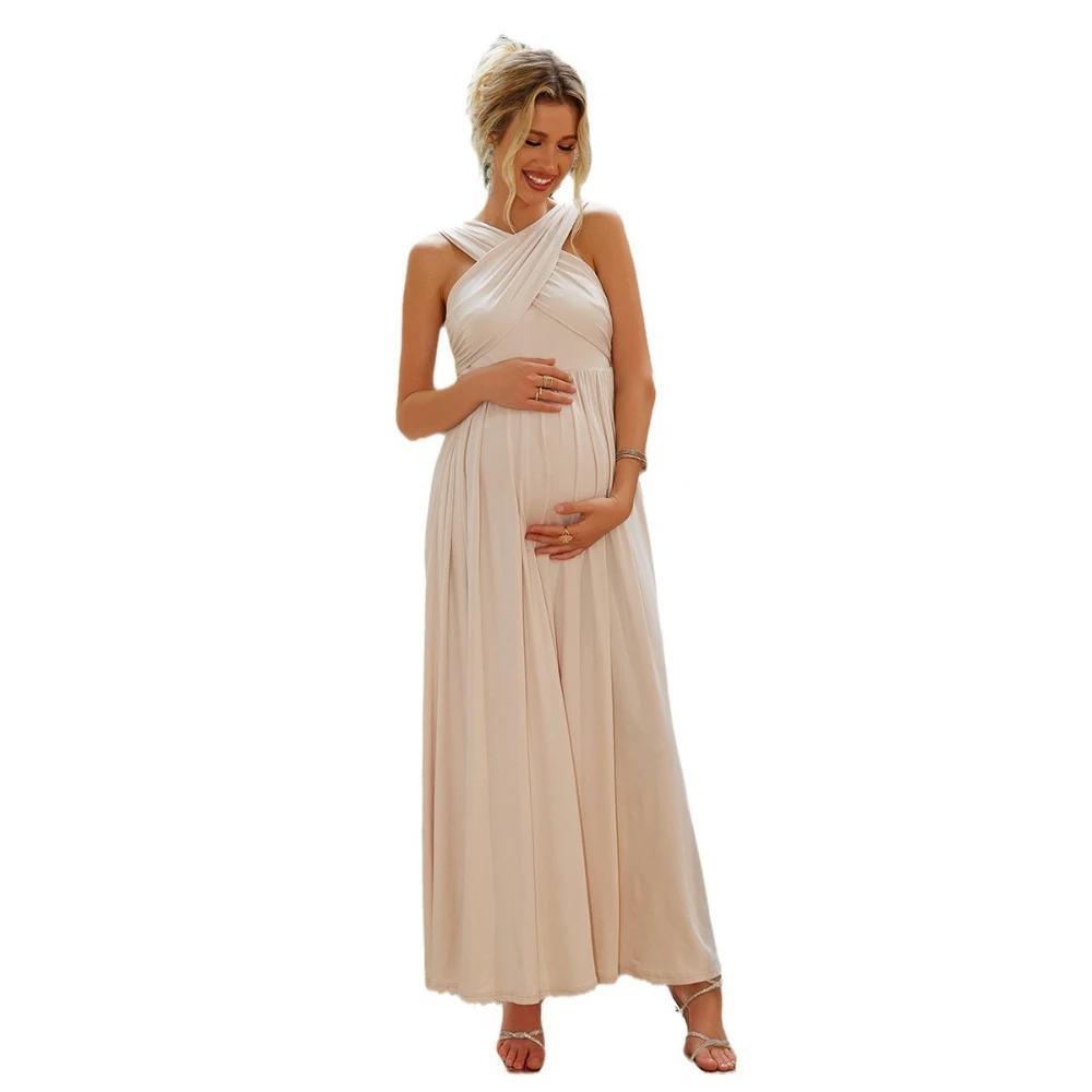 Pregnancy Evening Dress Apricot Sleeveless Pleated Long Dress A-Line Maternity Dresses Summer Fashion Dresses for Pregnant Woman
Pregnancy Evening Dress Apricot Sleeveless Pleated Long Dress A-Line Maternity Dresses Summer Fashion Dresses for Pregnant Woman
