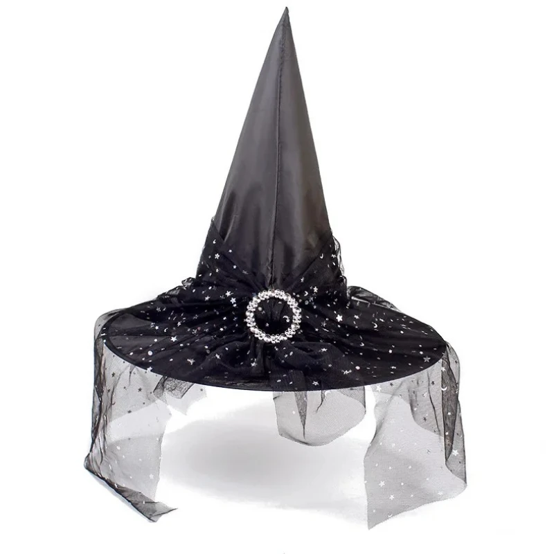 Хэллоуин Ведьма Шляпа с вуалью Новая гофрированная ролевая игра Шляпа для взрослых Девушка Принцесса Праздничные принадлежности Партии Высокий костюм Реквизит для макияжа 
Хэллоуин Ведьма Шляпа с вуалью Новая гофрированная ролевая игра Шляпа для взрослых Девушка Принцесса Праздничные принадлежности Партии Высокий костюм Реквизит для макияжа