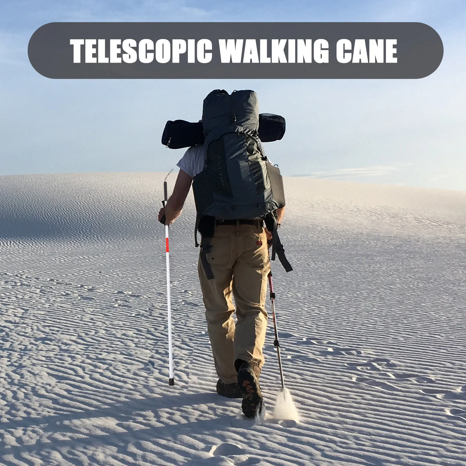 Telescopic Blind Guide Walking Stick Ergonomic Non-Slip Adjustable Cane for Seniors Elderly People Travel Hiking
Telescopic Blind Guide Walking Stick Ergonomic Non-Slip Adjustable Cane for Seniors Elderly People Travel Hiking