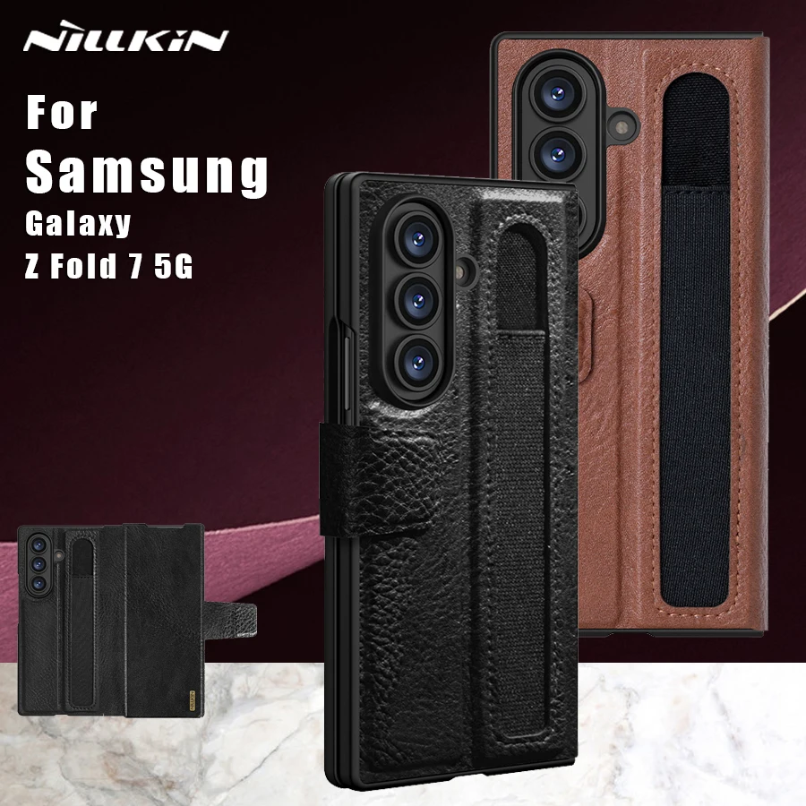 For Samsung Galaxy Z Fold 7 5G Nillkin Case Aoge Luxury Flip Leather with Pen Slot Kickstand Full Cover Business Cases Protect
For Samsung Galaxy Z Fold 7 5G Nillkin Case Aoge Luxury Flip Leather with Pen Slot Kickstand Full Cover Business Cases Protect