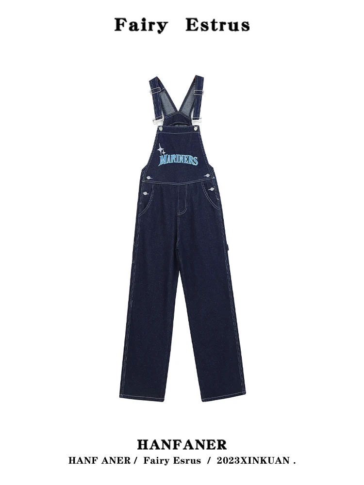 Джинсовый комбинезон с вышивкой в стиле ретро, женский ранний осенний новый свободный комбинезон с прямыми штанинами Ele Design High Street
Джинсовый комбинезон с вышивкой в стиле ретро, женский ранний осенний новый свободный комбинезон с прямыми штанинами Ele Design High Street