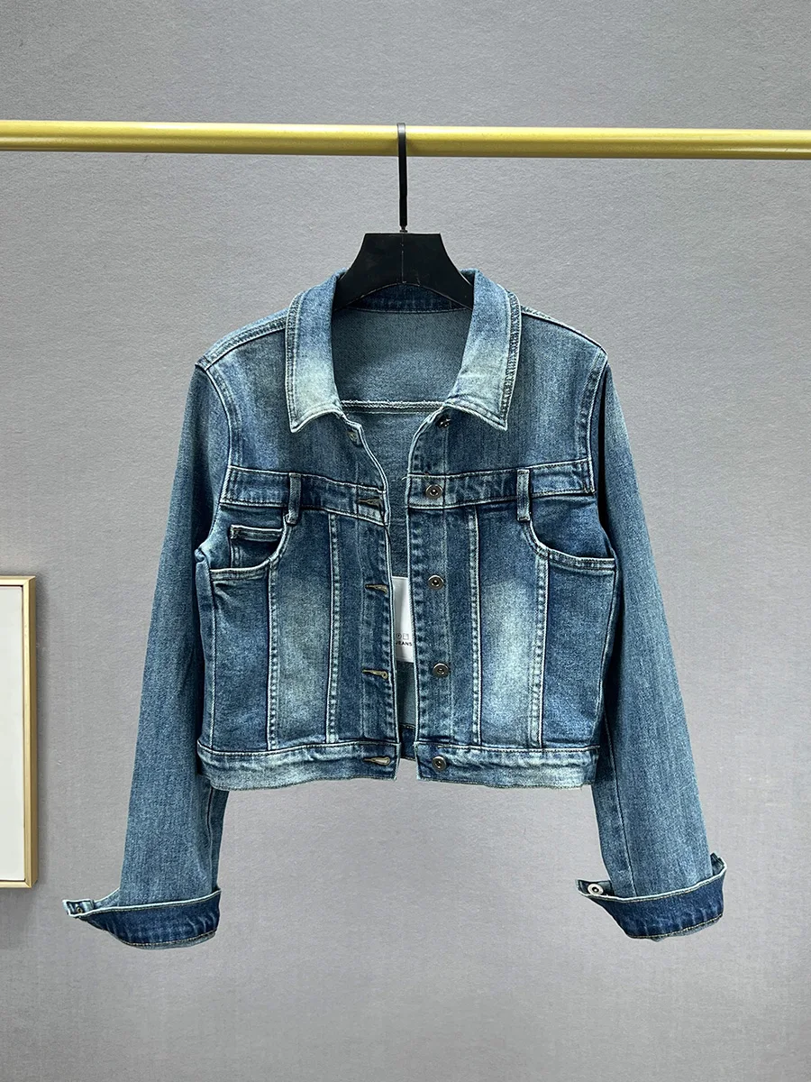 Женская джинсовая куртка в гонконгском стиле, новая модель ранней осени, приталенная, с длинными рукавами, из смесового хлопка и полиэстера, с воротником
Женская джинсовая куртка в гонконгском стиле, новая модель ранней осени, приталенная, с длинными рукавами, из смесового хлопка и полиэстера, с воротником