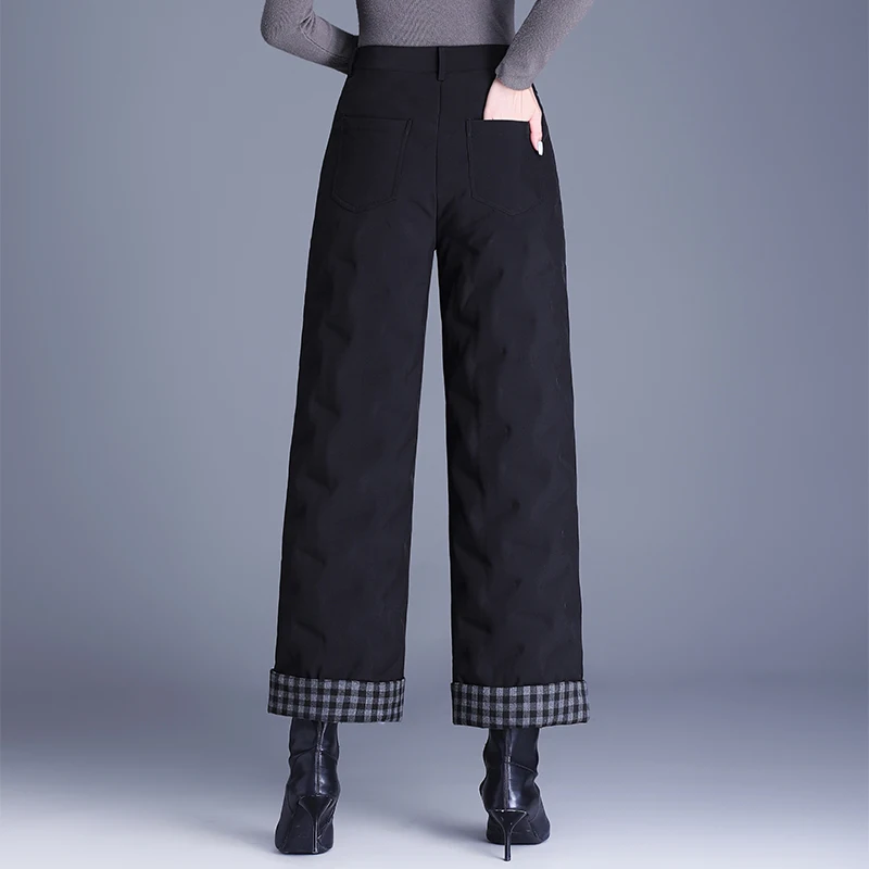 Зимние повседневные прямые брюки для женщин с высокой талией, длинные, утепленные хлопком, прочные, ветрозащитные.
Зимние повседневные прямые брюки для женщин с высокой талией, длинные, утепленные хлопком, прочные, ветрозащитные.