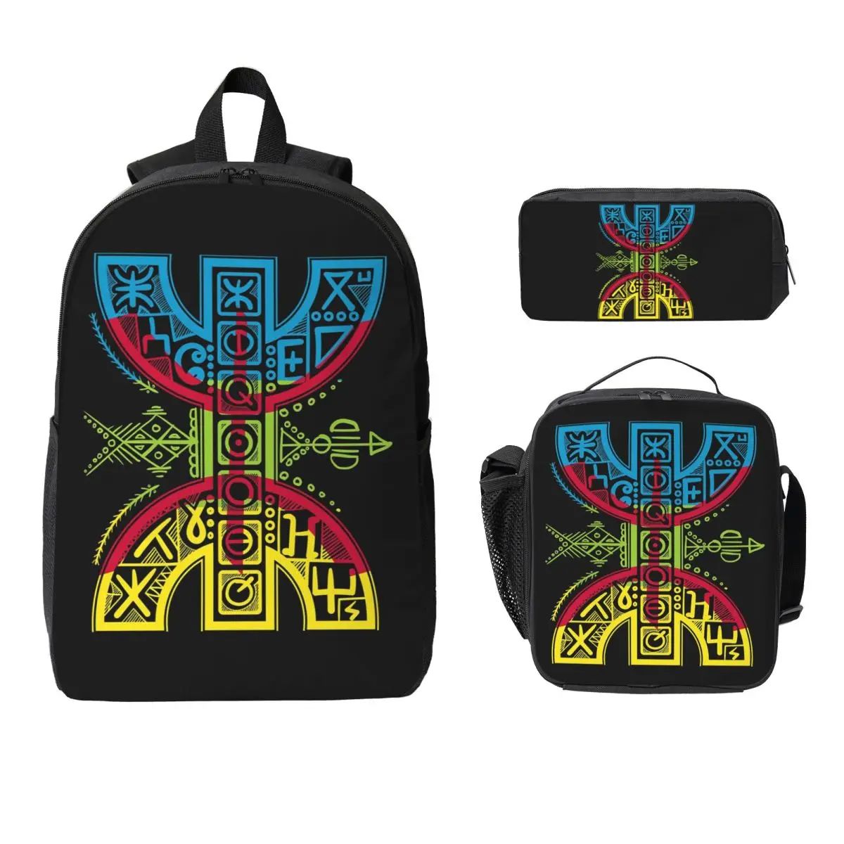 Kabyle Jewelry Amazigh Morocco Backpack Student BookBag School Bag Computer Shoulder Bags 3ps Insulated Lunch Bag Pencil Case
Kabyle Jewelry Amazigh Morocco Backpack Student BookBag School Bag Computer Shoulder Bags 3ps Insulated Lunch Bag Pencil Case