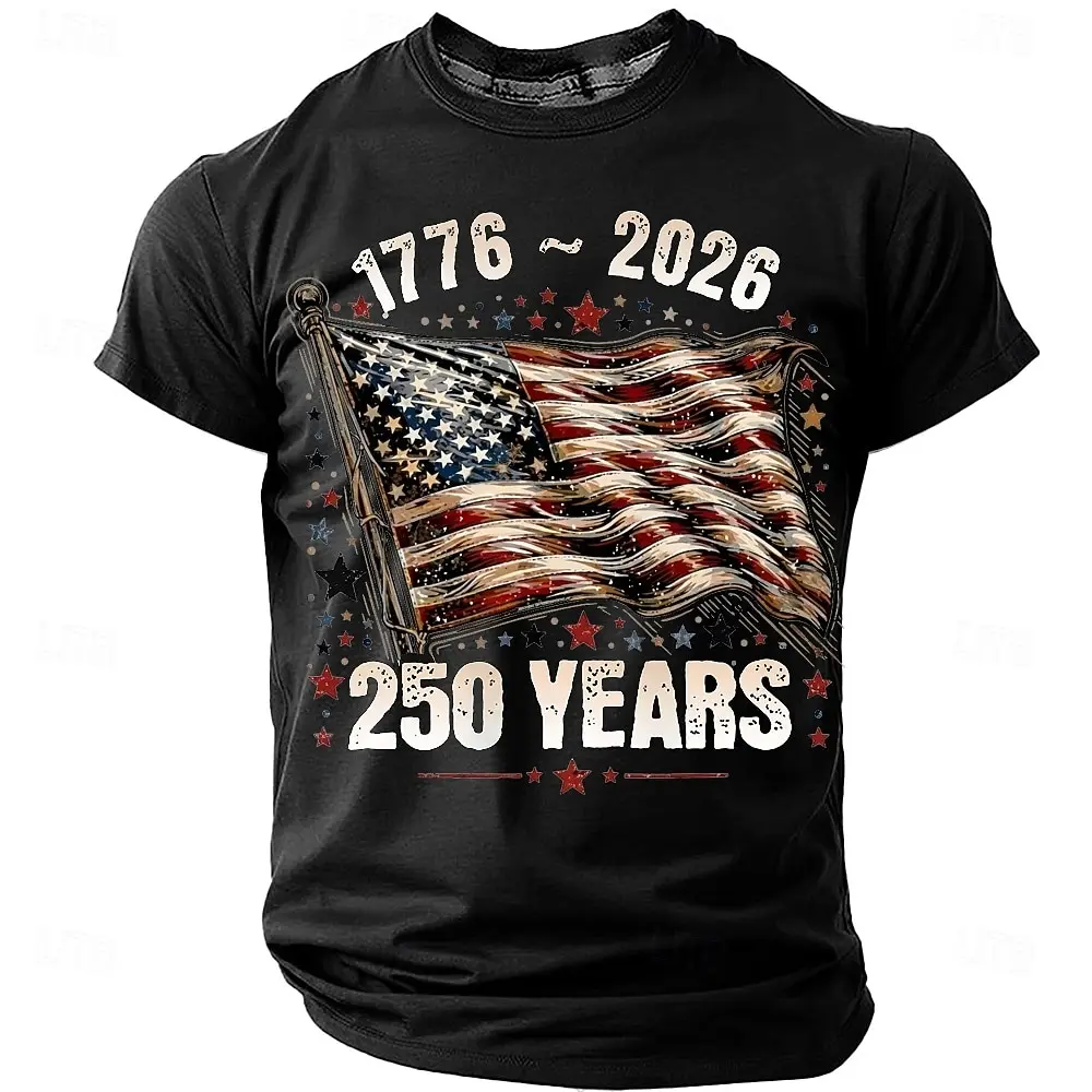 USA 250th Independence Day T-Shirt 1776-2026 American Flag Patriotic Tee Men Women Retro 4th of July Casual Short Sleeve Tshirt
USA 250th Independence Day T-Shirt 1776-2026 American Flag Patriotic Tee Men Women Retro 4th of July Casual Short Sleeve Tshirt