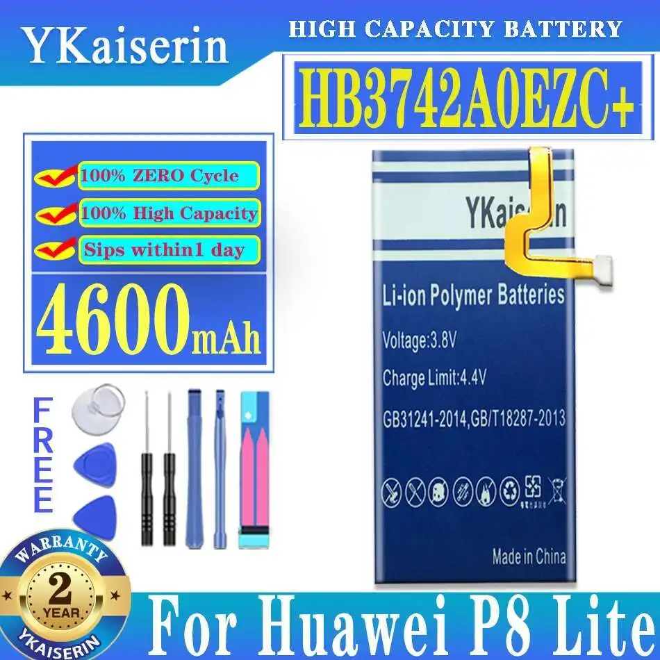 Легкий для Huawei Ascend P8 Lite Enjoy 5S, надежный сменный аккумулятор для мобильного телефона HB3742A0EZC + 4600 мАч
Легкий для Huawei Ascend P8 Lite Enjoy 5S, надежный сменный аккумулятор для мобильного телефона HB3742A0EZC + 4600 мАч