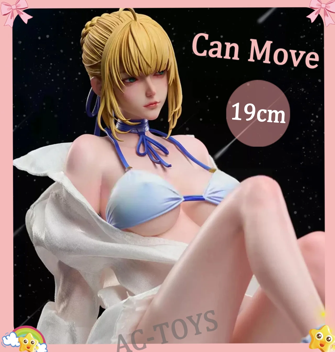 Fate/stay night Saber Figure - Artoria Pendragon PVC Statue - 19cm Anime Girl Action Model Collectible Toy Gift (Swimsuit Ver.)
Fate/stay night Saber Figure - Artoria Pendragon PVC Statue - 19cm Anime Girl Action Model Collectible Toy Gift (Swimsuit Ver.)