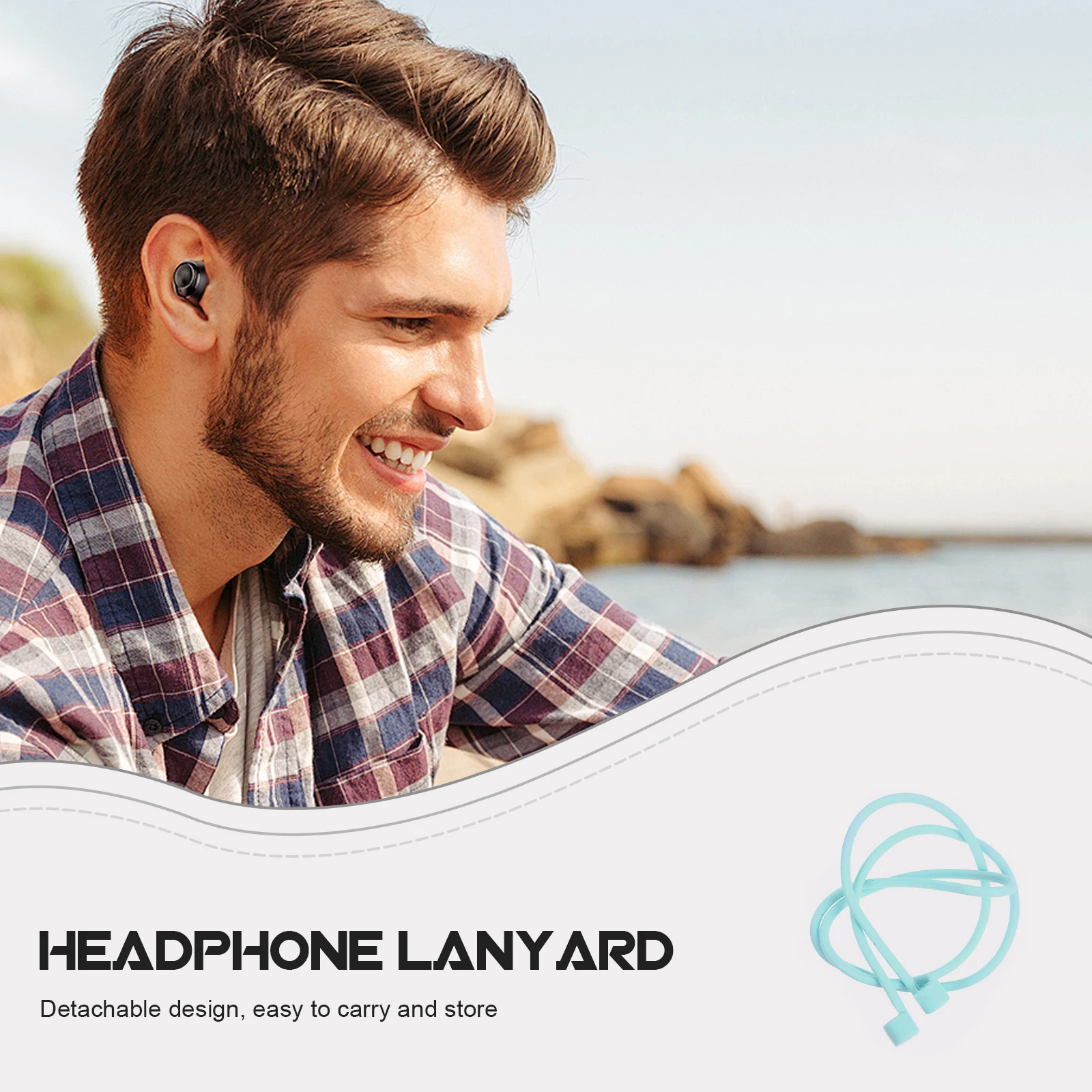 Headphone Anti-lost Rope Earbud Holder Silica Gel Strap Lanyard Cord Replacement Buds Work Sky Blue Detachable Design Travel
Headphone Anti-lost Rope Earbud Holder Silica Gel Strap Lanyard Cord Replacement Buds Work Sky Blue Detachable Design Travel